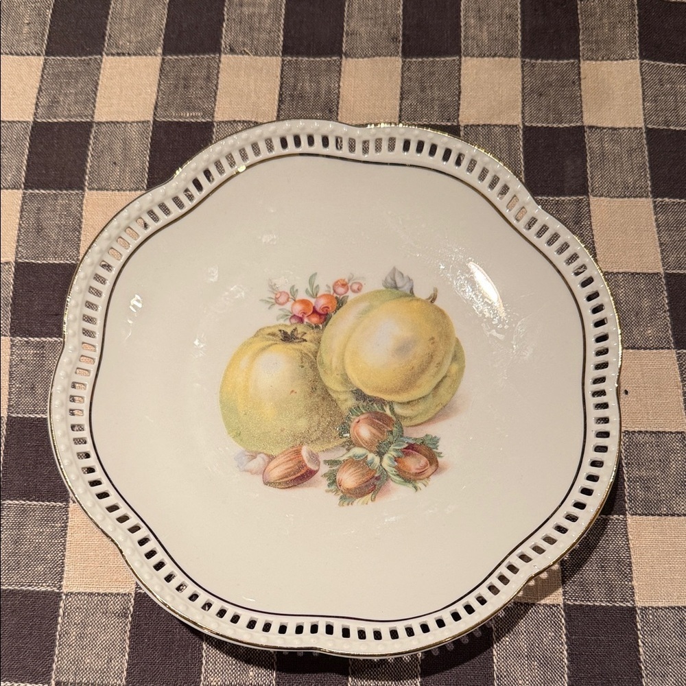 Vintage Schumann Arzberg Reticulated Rim Desert Plate